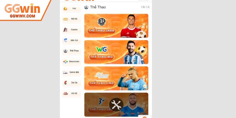 Thể thao GGWIN cho tín đồ cá cược